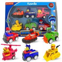 Kit 6 Carrinhos Patrulha Canina De Friccao Colecao Chase Marshall Skye Rubble Rocky Zuma Carro de Brinquedo Kizumba Kit 6 Carrinhos Patrulha Canina De Friccao Colecao Chase Marshall Skye Rubble Rocky Zuma Carro de Brinquedo Kizumba