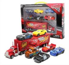 Kit 6 Carros + Caminhao Relampago Mcqueen, Mate, Jackson - Bkids