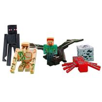 Kit 6 Cartela Minecraft Dragão 30 Bonecos + 6 Bloco Steve Kit 6 Cartela Minecraft Dragão 30 Bonecos + 6 Bloco Steve