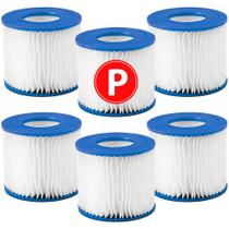 Kit 6 Cartuchos Refil Tipo P Filtrante Bomba Piscina VG Plus
