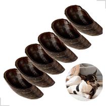 Kit 6 Cascos Mordedor Bovinos Boi Natural Para Cães Brinquedo Cachorro Desidratada Osso Roer Petisco Higiene bucal Antistress Adestramentos Agrado