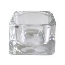 Kit 6 Castiçal de Vidro Quadrado Porta Velas Decoração 5cm Kit 6 Castiçal de Vidro Quadrado Porta Velas Decoração 5cm