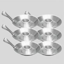 Kit 6 Castiçal Porta Vela Suporte Vela Palito Em Alumínio