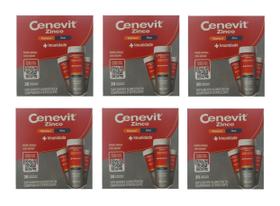 Kit 6 Cenevit Vit C, Zinco + Imunidade Laranja 30 Comp