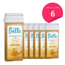 Kit 6 Cera Depilatória Roll On Depil Bella Mel Refil 100g Kit 6 Cera Depilatória Roll On Depil Bella Mel Refil 100g