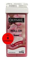 Kit 6 Cera Depilatória Roll-on Suave 100g - Depimiel