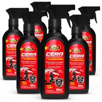 Kit 6 Ceras Cristalizadora Liquida com Carnaúba Proteção Uv Automotivo Proauto 500ml