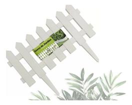 Kit 6 Cercas Decorativa jardim De Plástico Tipo Madeira