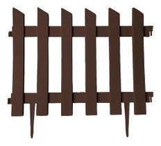 Kit 6 Cercas Decorativa Ripa Jardim De Plástico Marron P 2mt