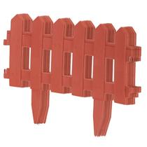 Kit 6 Cercas Plásticas Decorativas Jardim Marrom 40x29 Cm
