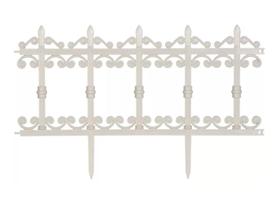 kit 6 Cerquinhas De Plástico Branco tipo Ferro Fundido