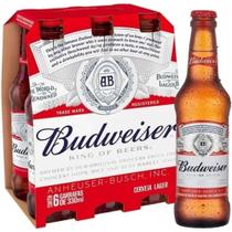Kit 6 Cerveja Budweiser 330ml Long Neck