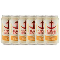 Kit 6 Cerveja Imigração 1824 Pilsen Puro Malte Lata 350ml Kit 6 Cerveja Imigração 1824 Pilsen Puro Malte Lata 350ml