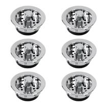 Kit 6 Cesta Cestinho Ralo Ralinho Para Pia Valvula Americana