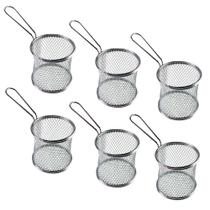 Kit 6 Cesta P/ Servir Porções Batata Frita Frango Salgados Hamburgueria Festa