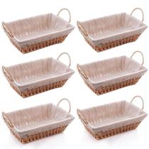 Kit 6 Cestas Papel 29x12cm Servir Pães Restaurantes Forro Tecido Frutas Decoração Retangulares Wolff Kit 6 Cestas Papel 29x12cm Servir Pães Restaurantes Forro Tecido Frutas Decoração Retangulares Wolff