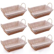 Kit 6 Cestas Papel 29x12cm Servir Pães Restaurantes Forro Tecido Frutas Decoração Retangulares Wolff Kit 6 Cestas Papel 29x12cm Servir Pães Restaurantes Forro Tecido Frutas Decoração Retangulares Wolff
