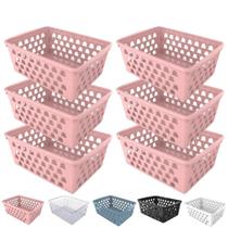 Kit 6 Cesto Organizador Multiuso Decorativo 29x20 cm Retangular Alto Kit 6 Cesto Organizador Multiuso Decorativo 29x20 cm Retangular Alto
