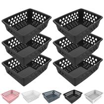 Kit 6 Cesto Organizador Multiuso Decorativo Grande 25x20 cm