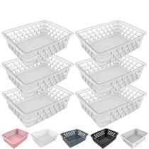 Kit 6 Cesto Organizador Multiuso Decorativo Grande 25x20 cm Kit 6 Cesto Organizador Multiuso Decorativo Grande 25x20 cm