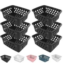 Kit 6 Cesto Organizador Multiuso Decorativo Pequeno p/ Gaveta Armário 16x13 cm
