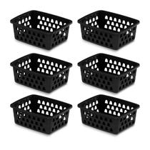 Kit 6 Cesto Organizador Multiuso Pequeno Preto Branco Transparente Rosa 16x12,5x6,2 cm Kit 6 Cesto Organizador Multiuso Pequeno Preto Branco Transparente Rosa 16x12,5x6,2 cm