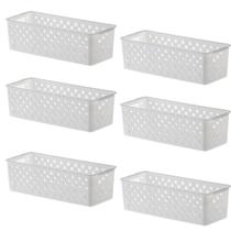 Kit 6 Cesto Organizador Multiuso Quadratta 27x11x8 Cm Kit 6 Cesto Organizador Multiuso Quadratta 27x11x8 Cm