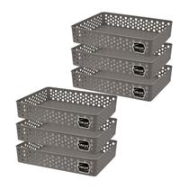 Kit 6 Cesto Organizador Rattan Multiuso Armário Gaveta Lavanderia G (34x25) Kit 6 Cesto Organizador Rattan Multiuso Armário Gaveta Lavanderia G (34x25)