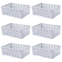 Kit 6 Cesto Organizador Rattan Multiuso Armário Gaveta Lavanderia P (19x13) Kit 6 Cesto Organizador Rattan Multiuso Armário Gaveta Lavanderia P (19x13)
