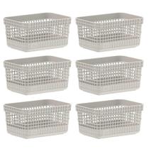 Kit 6 Cestos 2,5L Organizador Multiuso OU Grid Kit 6 Cestos 2,5L Organizador Multiuso OU Grid