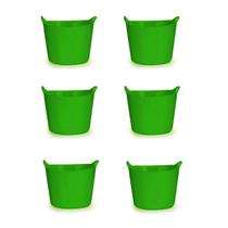 Kit 6 Cestos Balde Flexível C/Alça VERDE ESCURO 15L Fersil Kit 6 Cestos Balde Flexível C/Alça VERDE ESCURO 15L Fersil