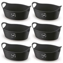 Kit 6 Cestos Batata Frita Preto 28x12cm Restaurantes Bares Lancherias Plus M Uz Utilidades Kit 6 Cestos Batata Frita Preto 28x12cm Restaurantes Bares Lancherias Plus M Uz Utilidades