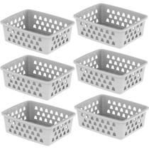 Kit 6 Cestos Organizacional Médio Decorativos Armário Gaveta Kit 6 Cestos Organizacional Médio Decorativos Armário Gaveta