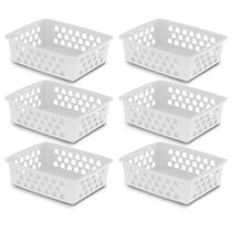 Kit 6 Cestos Organizador Multiuso Empilhável Gaveta 20x15x6 Organizador de Geladeira Transparente