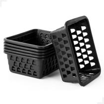 Kit 6 Cestos Organizador Pequeno Multiuso Preto Kit 6 Cestos Organizador Pequeno Multiuso Preto