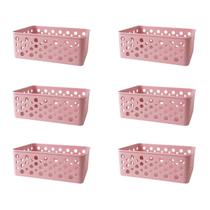 Kit 6 Cestos Organizadores Decorativos Multiuso P Rose Kit 6 Cestos Organizadores Decorativos Multiuso P Rose