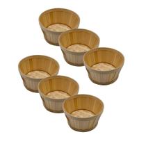 KIT 6 Cestos Palha Natural Tiras RD 21,5x12cm KIT 6 Cestos Palha Natural Tiras RD 21,5x12cm