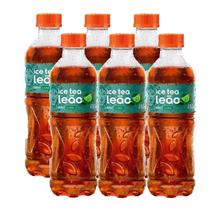 KIT 6 CHÁ PRETO ICE TEA Limão LEÃO GARRAFA PET 450ML