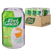 Kit 6 Chá Verde c/ Laranja e Gengibre FEEL GOOD 330ml Kit 6 Chá Verde c/ Laranja e Gengibre FEEL GOOD 330ml