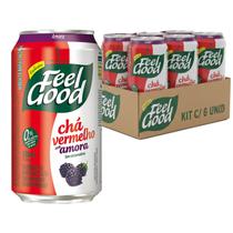 Kit 6 Chá Vermelho c/ Amora FEEL GOOD Zero Caloria 330ml