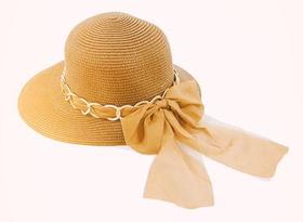 Kit 6 Chapeu De Praia Viseira Palha Corrente Feminina Verao