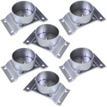 Kit 6 Chapinhas Chapa Elevada com Tubo Fixação Pés Palito Rosca 5/16 Zincada (FDL) Kit 6 Chapinhas Chapa Elevada com Tubo Fixação Pés Palito Rosca 5/16 Zincada (FDL)