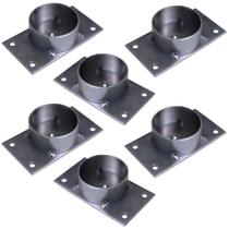 Kit 6 Chapinhas Chapa Reta com Tubo Fixação Pés Palito Rosca 5/16 Zincada G59 Kit 6 Chapinhas Chapa Reta com Tubo Fixação Pés Palito Rosca 5/16 Zincada G59