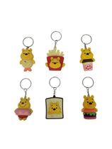 kit 6 Chaveiros Emborrachados 3d Ursinho Pooh kit 6 Chaveiros Emborrachados 3d Ursinho Pooh