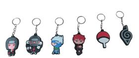 Kit 6 Chaveiros Personagens Naruto
