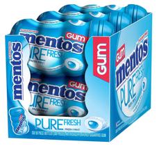 kit 6 Chiclete Mentos Pure FRESH Sabor MINT zero açucar 92g kit 6 Chiclete Mentos Pure FRESH Sabor MINT zero açucar 92g