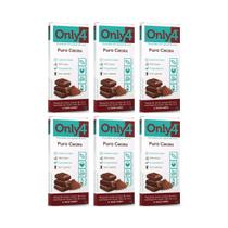 Kit 6 chocolate 70% cacau vegano sem lactose 20g only4 Kit 6 chocolate 70% cacau vegano sem lactose 20g only4