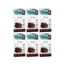 Kit 6 chocolate 70% cacau vegano sem lactose 70g only4