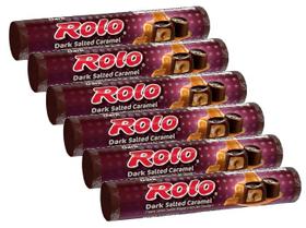 kit 6 CHOCOLATE AMARGO NESTLÉ ROLO SABOR CARAMELO 48,2G