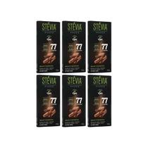 KIT 6 CHOCOLATE SEM CONS 77% CACAU VEGANO STEVIACHOCO 20g